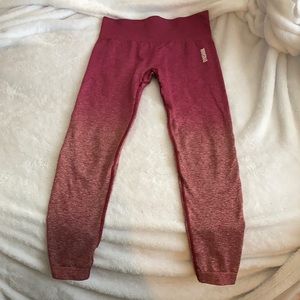 Ombré seamless leggings maroon/ grey